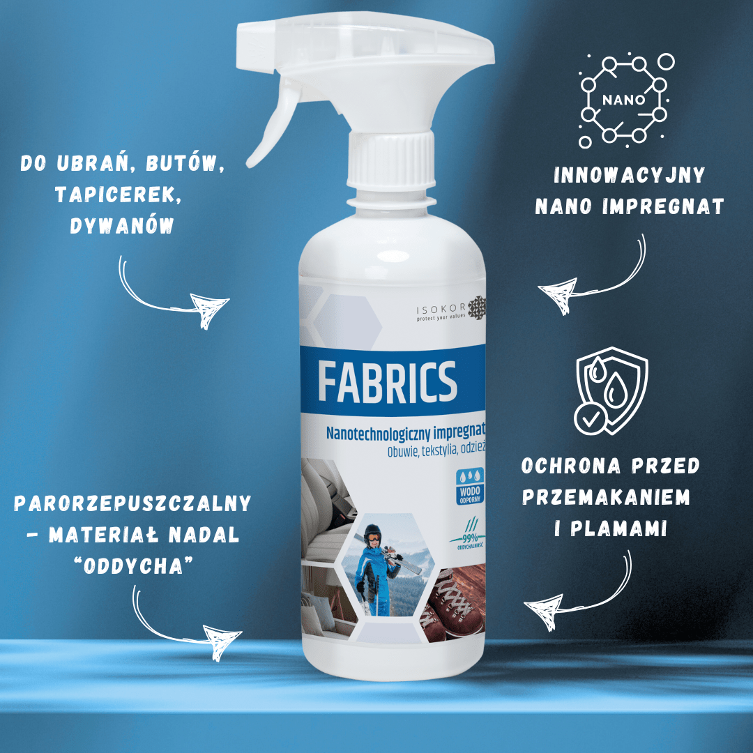 FABRICS NANO IMPREGNAT DO TAPICEREK, TKANIN I BUTÓW - Isokor